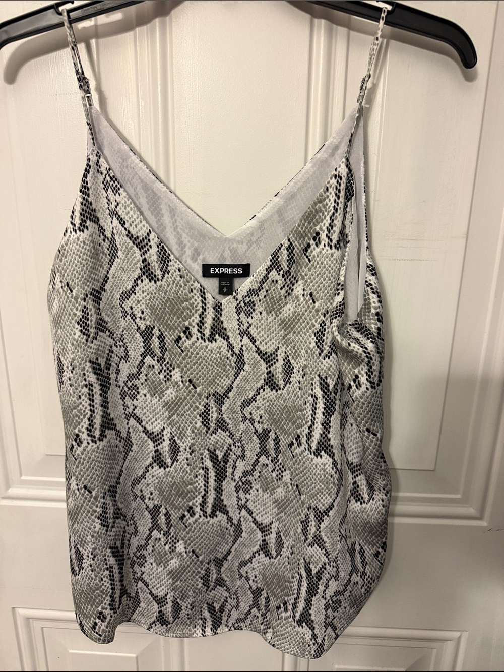 Express Snake-Print Cami in Black and White